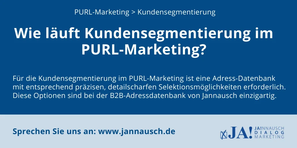 Kundensegmentierung im PURL-Marketing