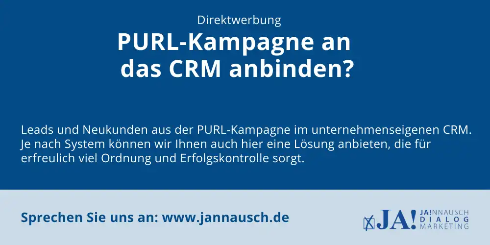 PURL-Kampagne an das CRM im eigenen Unternehmen anbinden